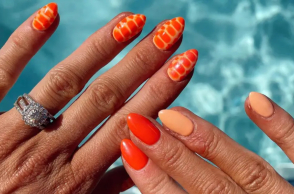 Aperol Spritz Nails