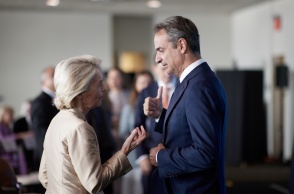 Κυριάκος Μητσοτάκης και Ούρσουλα φον ντερ Λάιεν