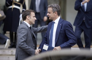 Εμανουέλ Μακρόν και Κυριάκος Μητσοτάκης