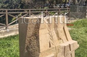 Εικόνες ντροπής στην  Κρήτη: Βάνδαλοι αποκεφάλισαν το άγαλμα του Νίκου Ξυλούρη