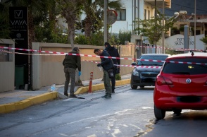 Το σημείο της δολοφονίας του 20χρονου από τον 54χρονο στην Αμμουδάρα του Ηρακλείου Κρήτης