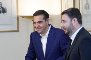 Αλέξης Τσίπρας, Νίκος Ανδρουλάκης © ΓΙΩΡΓΟΣ ΚΟΝΤΑΡΙΝΗΣ/EUROKINISSI