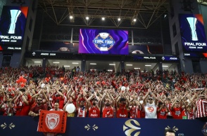 Φίλαθλοι του Ολυμπιακού στο ΟΑΚΑ για το Final Four 2026