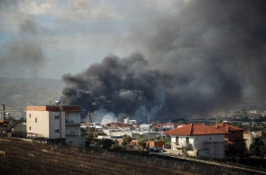 Καπνοί από τη φωτιά στο Ωραιόκαστρο Θεσσαλονίκης
