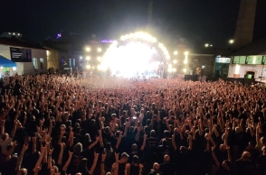 Στιγμιότυπο από το πρώτο Rock Hard Festival Greece στην Τεχνόπολη, τον Σεπτέμβριο του 2025