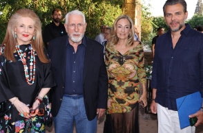 Από αριστερά: Ειρήνη Νταϊφά, δρ Γεώργιος Β. Αποστολόπουλος, Νινέτα Βαφειά, δρ Βασίλης Γ. Αποστολόπουλος