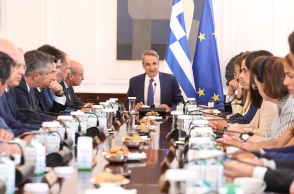 Στιγμιότυπο από συνεδρίαση του Υπουργικού Συμβουλίου