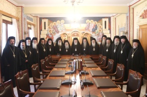 Στιγμιότυπο από συνεδρίαση της Ιεράς Συνόδου