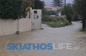 Ζημιές στη Σκιάθο από την κακοκαιρία: Παρασύρθηκαν οχήματα, έπεσαν δέντρα - Κλειστά τα σχολεία