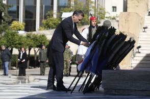 Χάρης Δούκας στη μαθητική παρέλαση για την 28η Οκτωβρίου