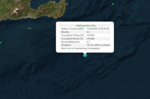 Η λύση του Γεωδυναμικού Ινστιτούτου για τον σεισμό 4,2 Ρίχτερ ανοιχτά της Κρήτης