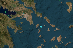 Η σεισμική δόνηση όπως έχει καταγραφεί στον χάρτη του Γεωδυναμικού Ινστιτούτου