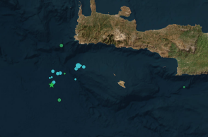Το επίκεντρο του σεισμού που καταγράφηκε το πρωί της Κυριακής (21.7) ανοιχτά της Κρήτης