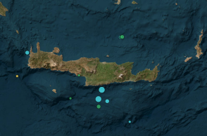 Χάρτης του Γεωδυναμικού Ινστιτούτου Αθηνών