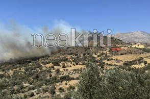 Αναζωπύρωση στη φωτιά στο Ρέθυμνο