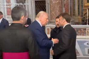 Ντόναλντ Τραμπ, Εμανουέλ Μακρόν και Βολοντίμιρ Ζελένσκι