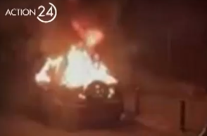 Βίντεο ντοκουμέντο με το φλεγόμενο τζιπ στο Παγκράτι 