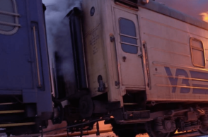 Τρένο που χτυπήθηκε από ρωσικά drones στο Χάρκοβο