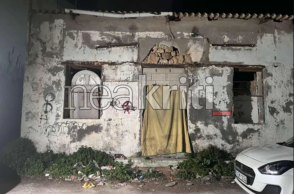 Το εγκαταλελειμμένο κτίριο στο οποίο βρέθηκε το πτώμα του θύματος στο Ηράκλειο Κρήτης 