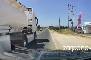 Χανιά: «Γκαζωτός» οδηγός βυτιοφόρου, πατάει κόρνα και κάνει επικίνδυνη προσπέραση