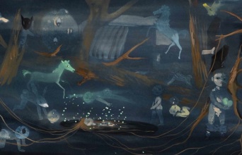 Κωνσταντίνος Κακανιάς, Λεπτομέρεια από το έργο «Pasted Graphic» από την αναδρομική έκθεση του Κωνσταντίνου Κακανιά, Αίθουσα Τέχνης Ρεββέκκα Καμχή