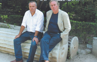 Ο Σωτήρης Δημητρίου και ο Νίκος Παναγιωτόπουλος στον Εθνικό Κήπο, Τετάρτη 15/9