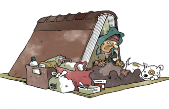 Έργο του Τάσου Αναστασίου από την έκθεση πολιτικής γελοιογραφίας «Οι γελοιογράφοι bookάρουν»