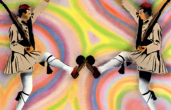 Με ελληνική σφραγίδα. Έργο του J. Lio από την έκθεση "Urban art" (2009)