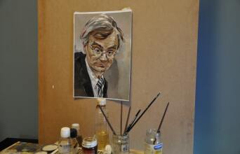 Το πορτρέτο του Σωτήρη Τσιόδρα που ζωγράφισε ο Σταμάτης Λάσκος για το εξώφυλλο της ATHENS VOICE