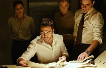 Οι Peter Prager, Hannes Wegener, Elyas M'Barek, Pia Stutzenstein στην ταινία «Υπόθεση Κολίνι»