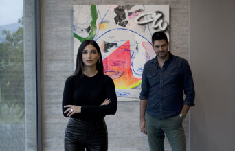 Η Χριστίνα Παπαϊωάννου και ο Δημήτρης Λάμπρου από την ομάδα ΔΙΠΟΛΑ