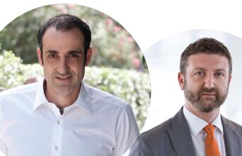 Ο Γρηγόρης Δημητριάδης αριστερά και ο Λεωνίδας Χριστόπουλος δεξιά