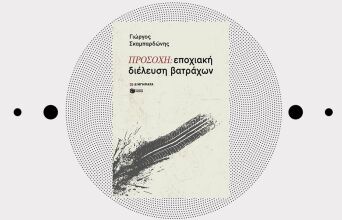 «Προσοχή: εποχιακή διέλευση βατράχων» του Γιώργου Σκαμπαρδώνη, Eκδ. Πατάκης.
