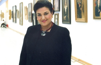 Η Μαρίνα Λαμπράκη-Πλάκα, διευθύντρια της Εθνικής Πινακοθήκης