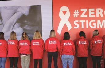 Εθελόντριες για την παγκόσμια ημέρα κατά του Aids.