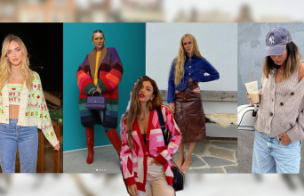 Γυναίκες ποζάρουν φορώντας ζακέτες