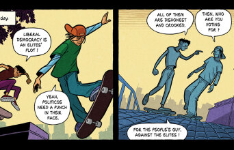 Ι, the People: Σελίδα από το κόμικ των Τάκη Παππά και Αλέκου Παπαδάτου