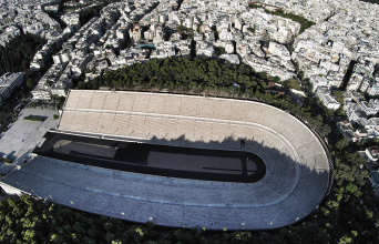 Αεροφωτογραφία από το Καλλιμάρμαρο Στάδιο και τη γύρω περιοχή