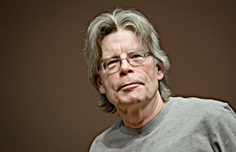 Εικονογράφηση που απεικονίζει τον συγγραφέα Stephen King