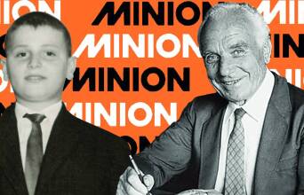 Ο Γιώργος Παυριανός σε νεαρή ηλικία και ο ιδρυτής του Μινιόν, Γιάννης Γεωργακάς