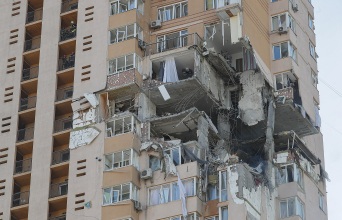 Πόλεμος στην Ουκρανία - Βομβαρδισμένο κτίριο στο Κίεβο