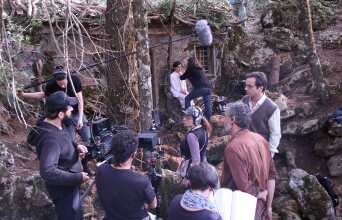 Στιγμιότυπο από τα γυρίσματα της ταινίας «Άλυτη» του Μίνωα Νικολακάκη 