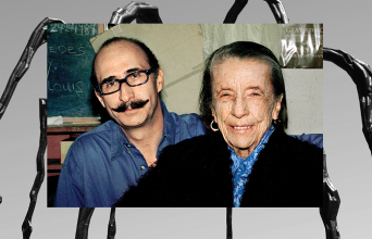 Ο ζωγράφος Δημήτρης Γέρος μαζί με τη Louise Bourgeois, το 2000