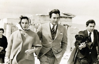 Ο Βασίλης Μάρος με τον Γκρέγκορι Πεκ και τη γυναίκα του από την ξενάγησή τους στην Ακρόπολη