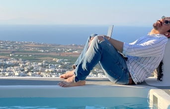 Ο Αλέξανδρος  Τσιοτίνης  στις διακοπές του