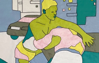 Το έργο του Louis Barthélemy "Training session on Yoff beach" στην γκαλερί Ζουμπουλάκη