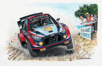 Σκίτσο με το Ράλλυ Ακρόπολις