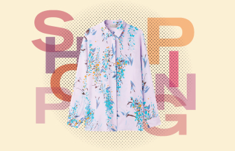 ψώνια σε μωβ και πορτοκαλί