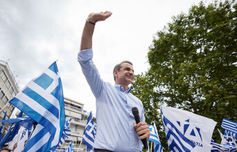 Ο Πρόεδρος της Νέας Δημοκρατίας Κυριάκος Μητσοτάκης στην Κατερίνη, στα πλαίσια περιοδείας του στην Β.Ελλάδα