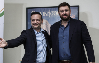 Συνάντηση του υποψηφίου δημάρχου Αθηναίων Χάρη Δούκα με τον επικεφαλής του Συνδυασμού "Ανοιχτή Πόλη" Κώστα Ζαχαριάδη